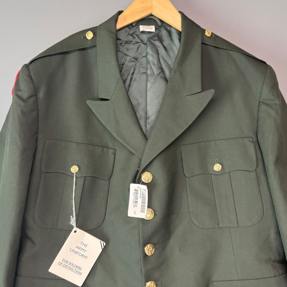 US Army Mens Green Service Uniform Dress Coat AG-489 50R De Rossi & Son Co New - Picture 4 of 7